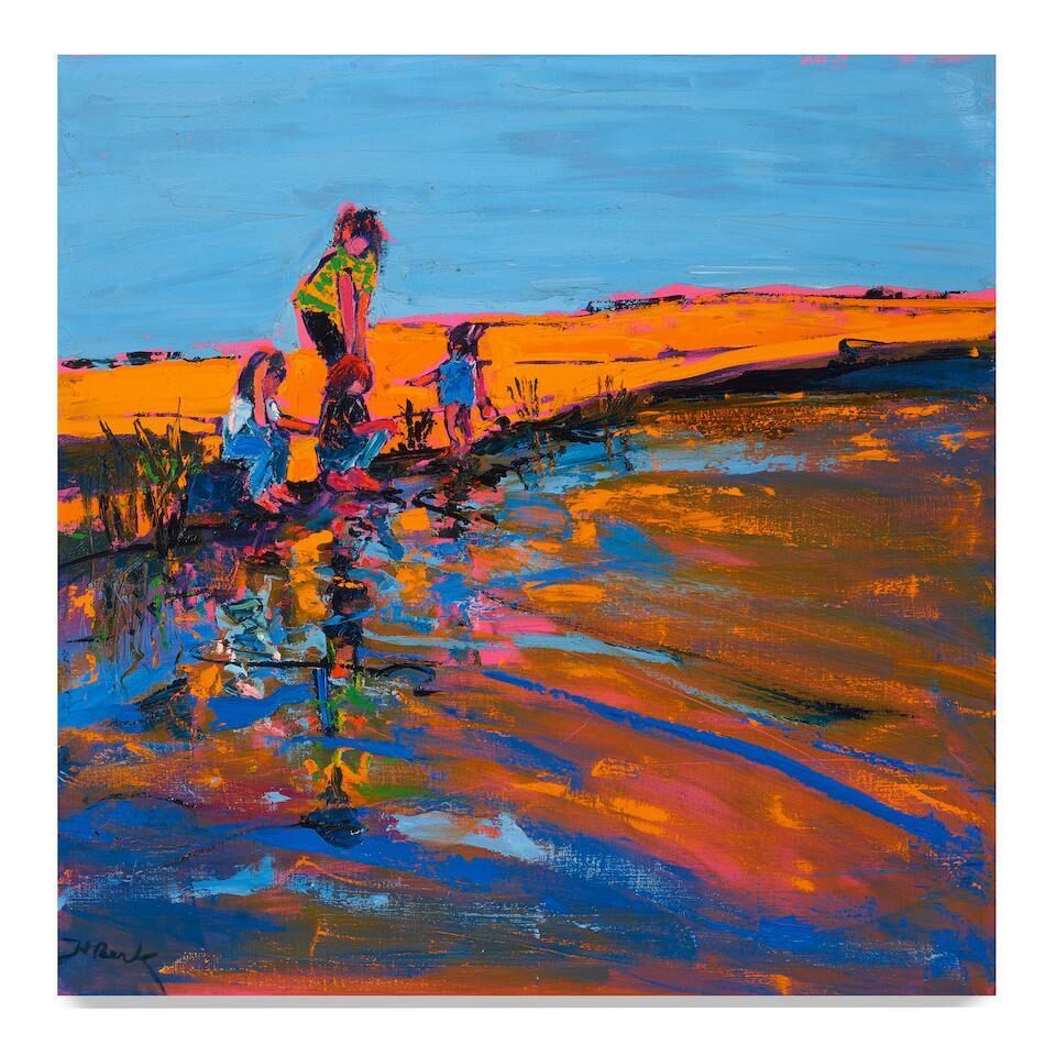 Four Figures at the Beach