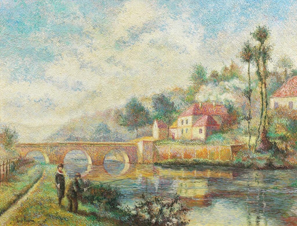 La demoiselle de Périgueux et son père à la pêche