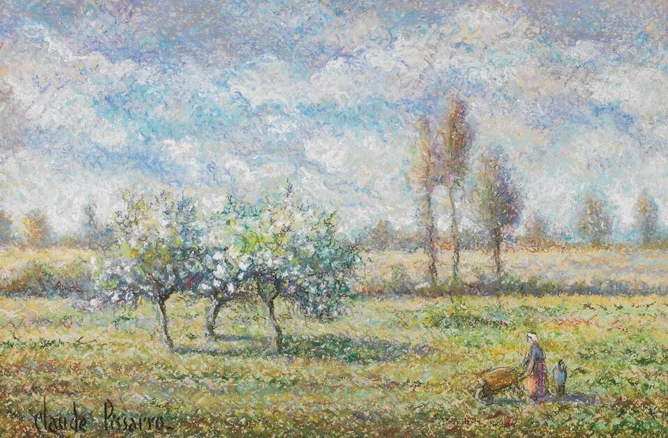 Trois pommiers au champs de la mousse