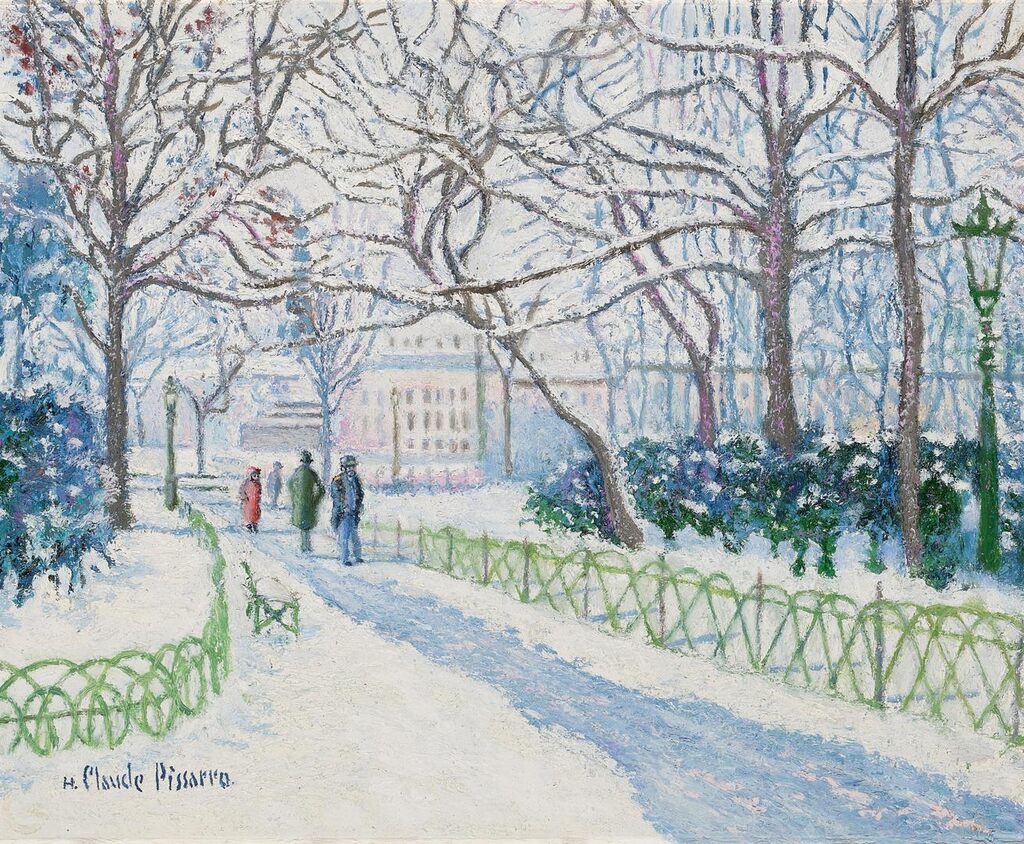 Place carnot sous la neige, Lyon (Rhône)