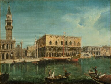 Venice, a view of the Molo from the Bacino di San Marco, with the Palazzo Ducale and the Bucentaur | Vue du Palais des Doges avec le Bucentaure depuis le Bacino