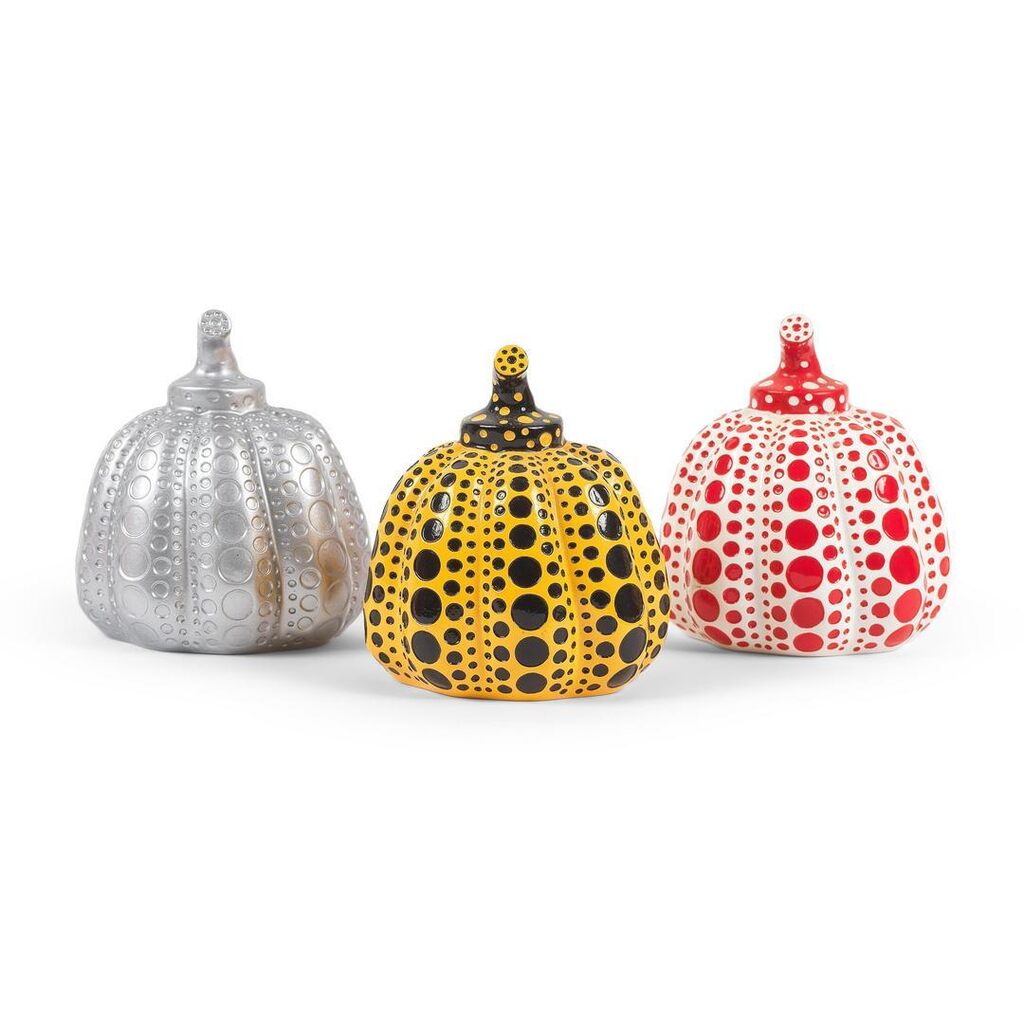 Pumpkins, Silver, Yellow and Red