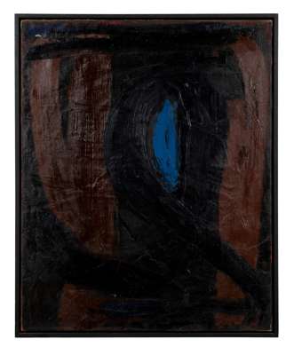 BLUE, RED, BROWN ABSTRACT, 1950