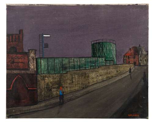 STREET WITH GASOMETER, c.1957