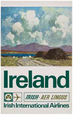 IRELAND, IRISH AER LINGUS, CONNEMARA LANDSCAPE