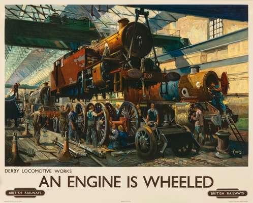 AN ENGINE IS WHEELED