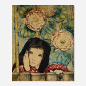 Girl at the Garden Fence