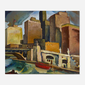 Untitled (Bridge, Boat and Buildings)