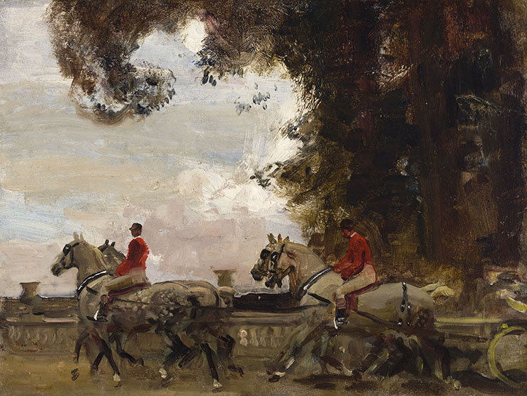 Postillions and Horses (Sketch for the Royal Carriage Leaving Windsor for Ascot)