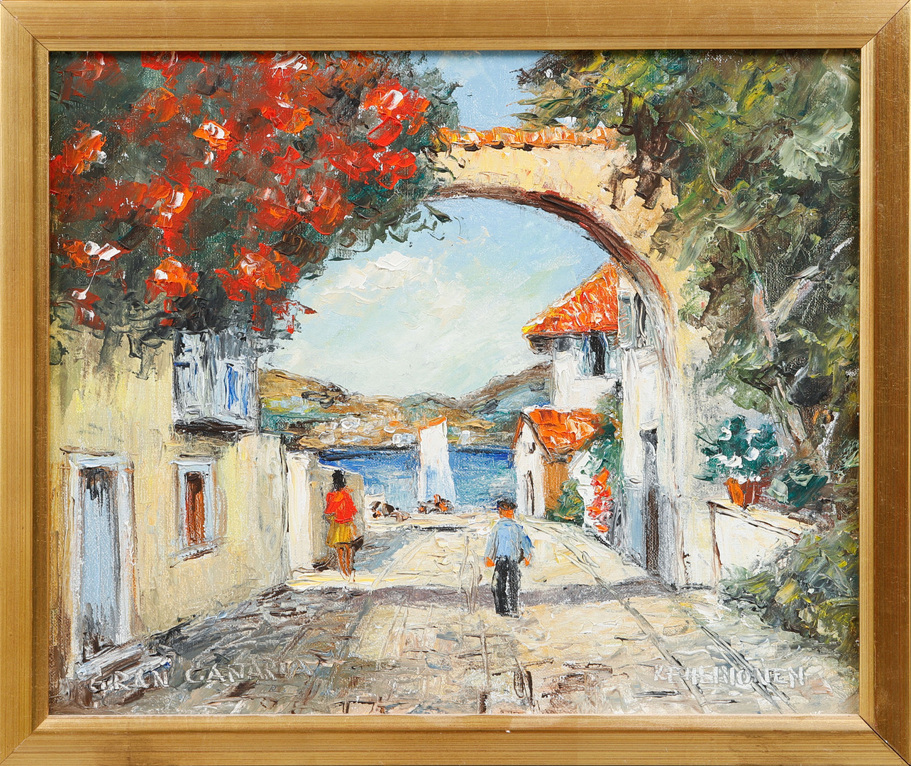 "Gran Canaria". Olja på duk, signerad.