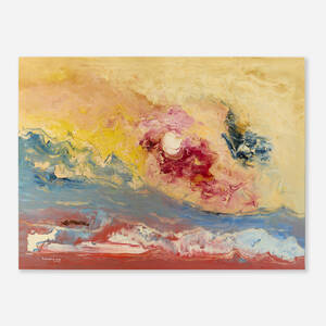 American Landscape: Blue Cloud and Yellow-White Sun