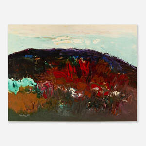 Landscape with Hill and Flowers