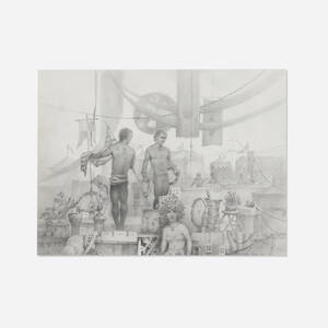 Untitled (Man with Flag and Other Figures)