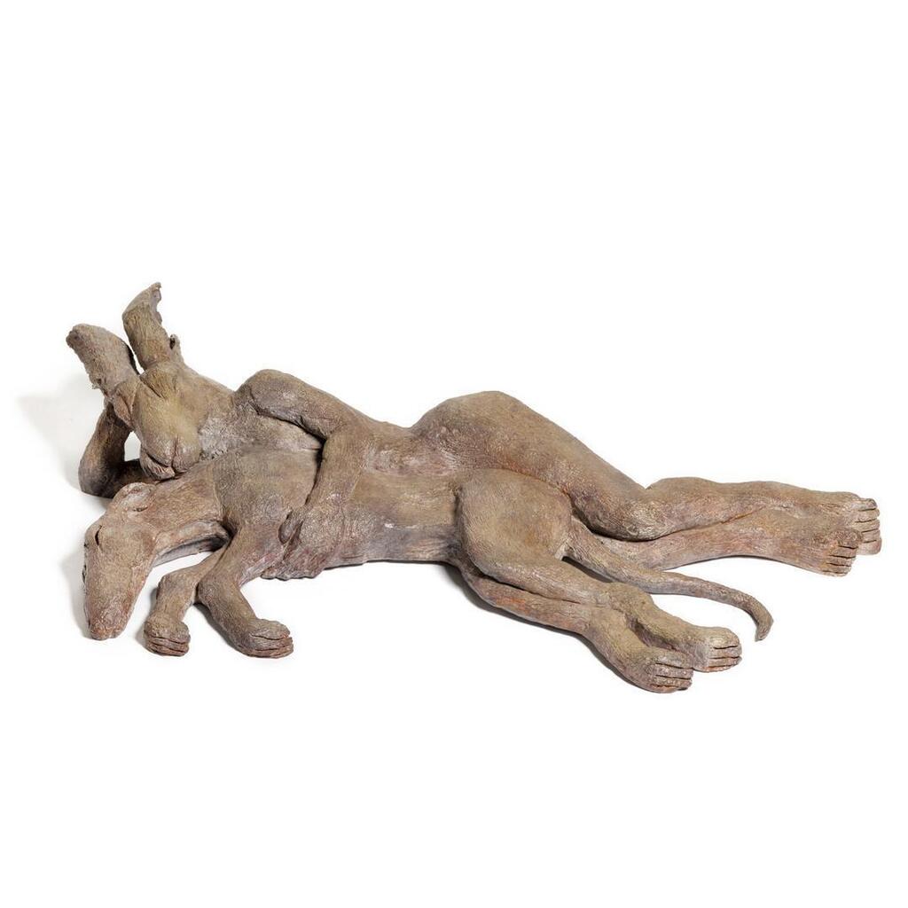 Sleeping Lady Hare with Dog