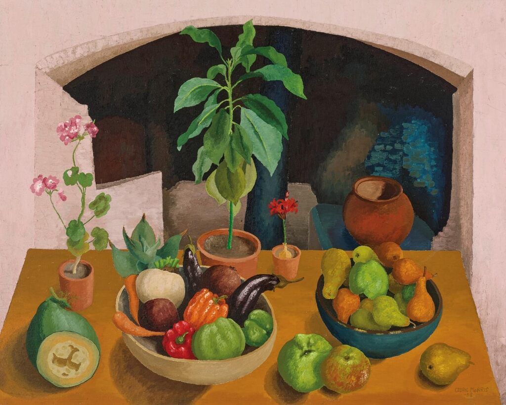 Plants and Garden Produce in an Old Kitchen