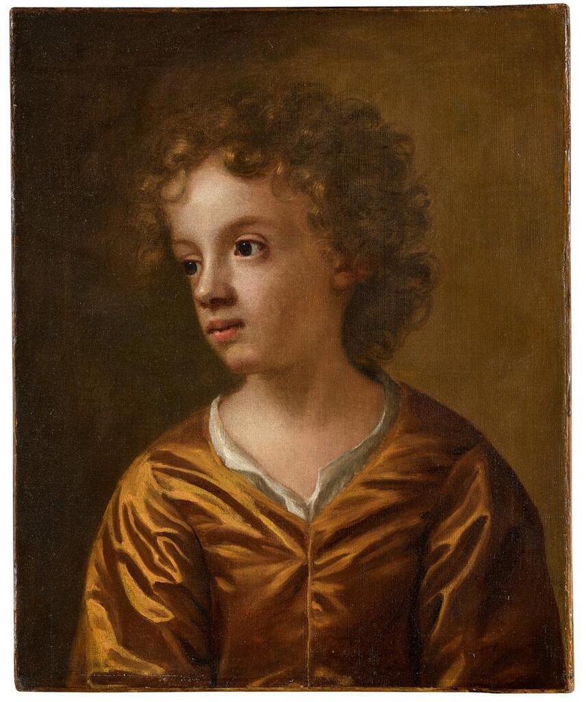 Portrait of James Stillingfleet (1673/4-1746), half-length, wearing a white shirt and brown jacket
