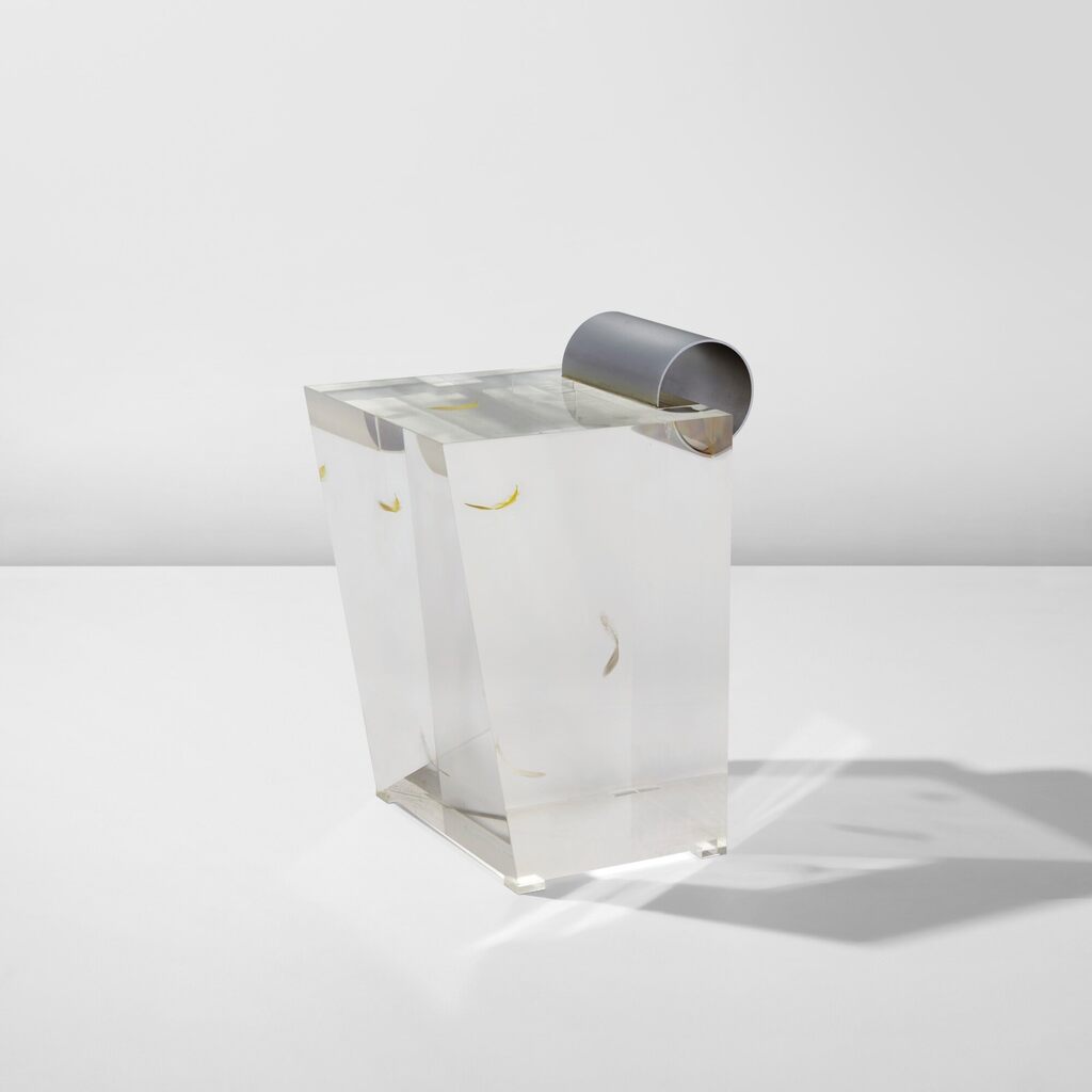 "Acrylic Stool," designed for the Spiral boutique, The Axis Building, Roppongi, Tokyo
