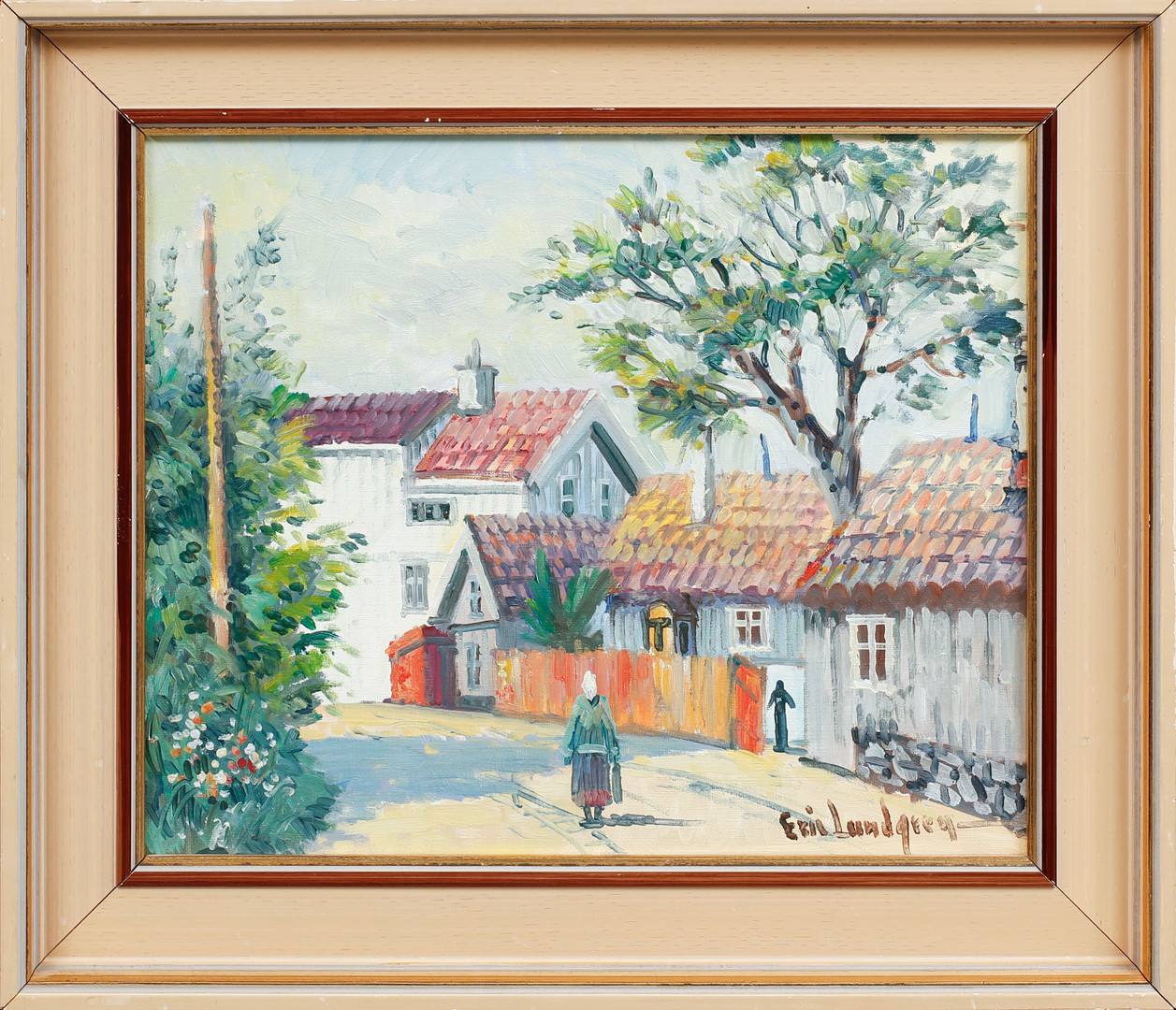 Motiv från Majorna, olja på duk, signerad.