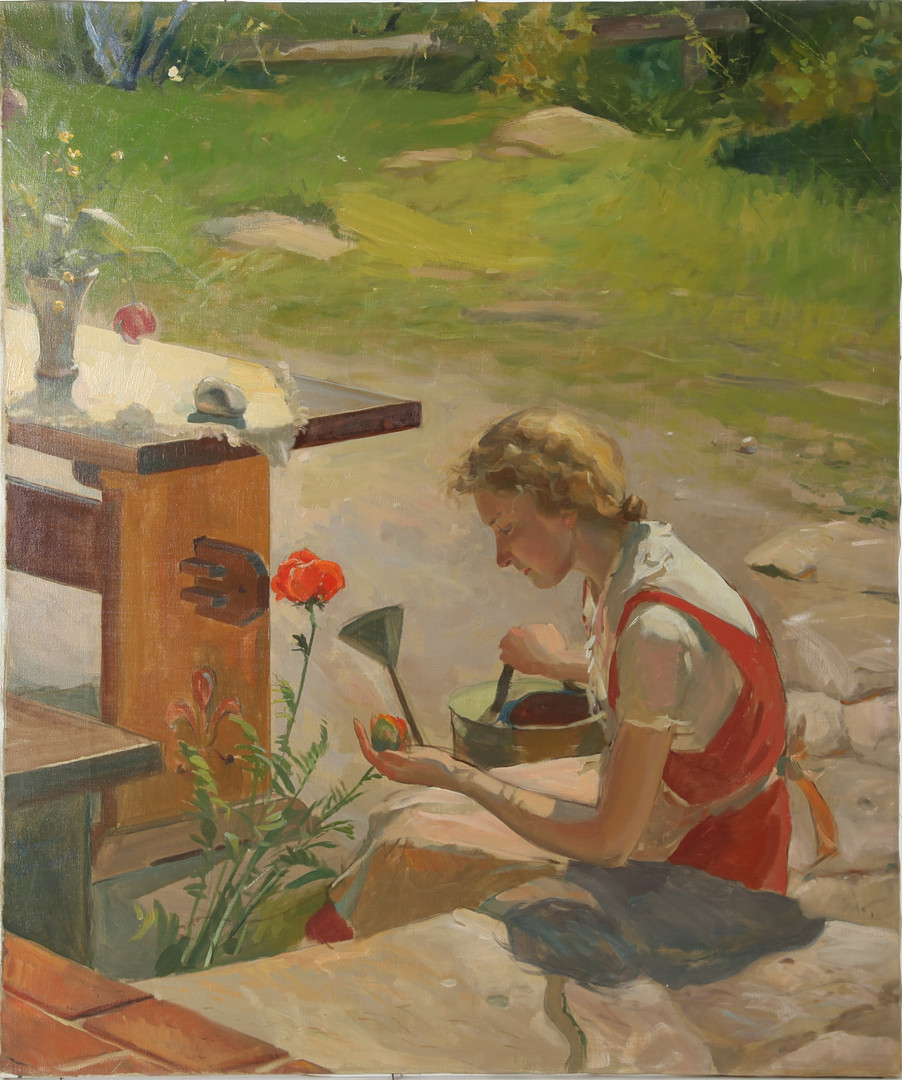 1905-1997. Olja på duk, 130 x 110 cm, signerad.