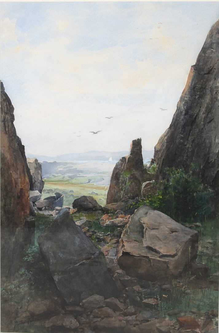 1859-1924. Akvarell, signerad.
