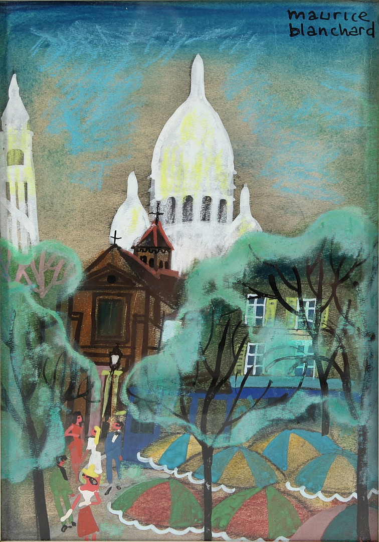 1890-1960. Måleri, Parismotiv, signerat.