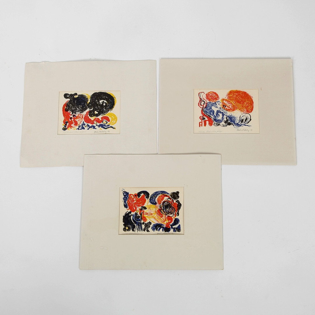 1921-2007, Serigrafier, 3 st, signerade 1971.