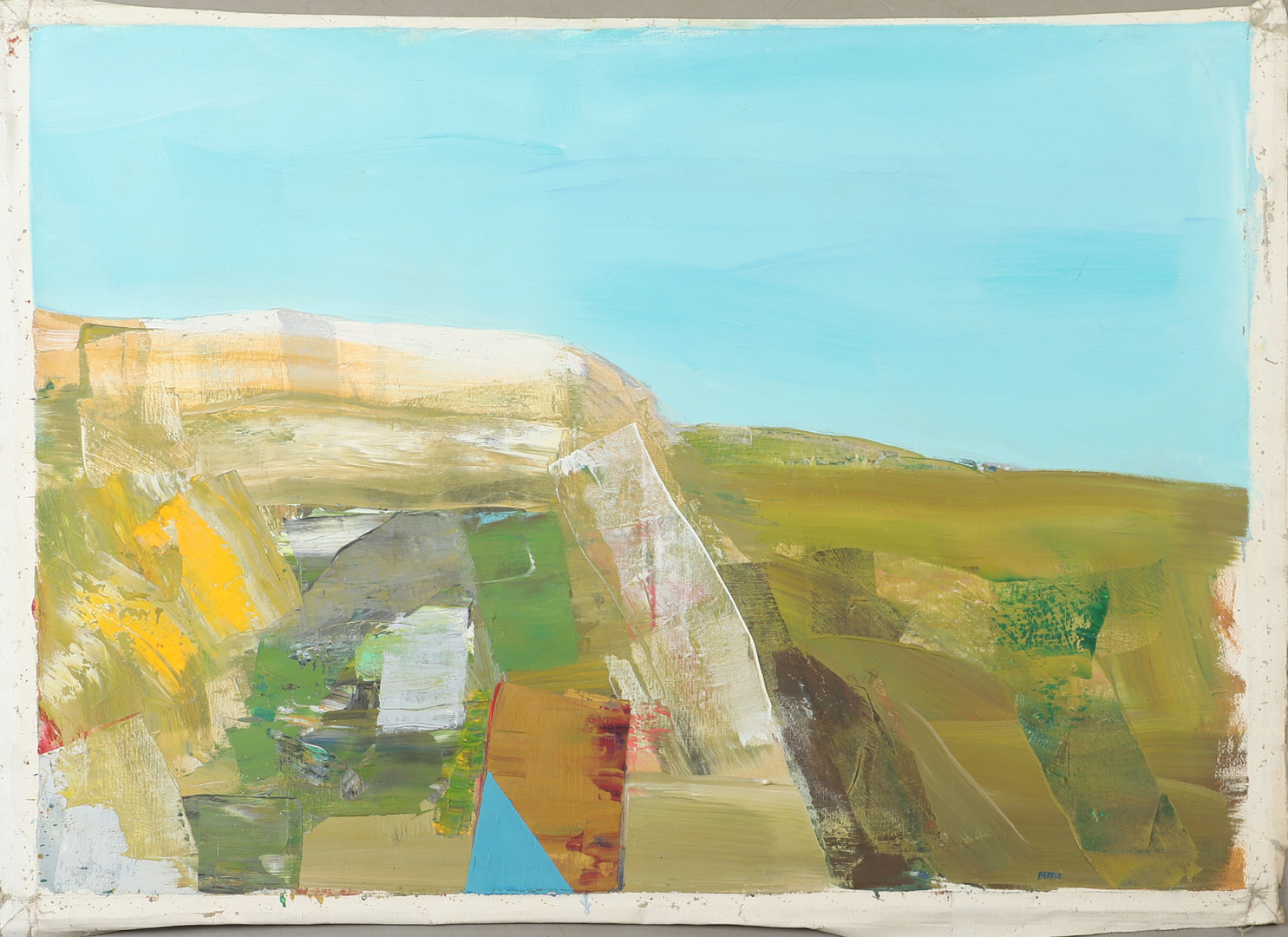 "Landskap, Rhodos", olja på duk, signerad Bertle.