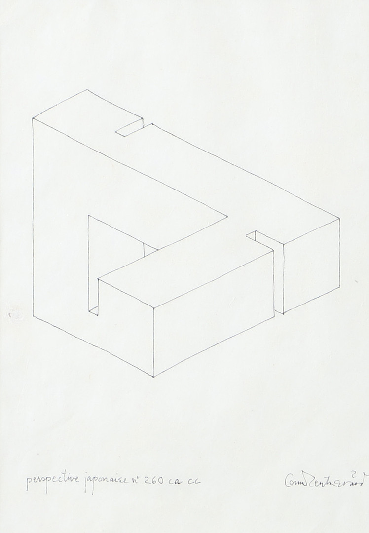 "Perspective japonaise", tusch, no 260, signerad.