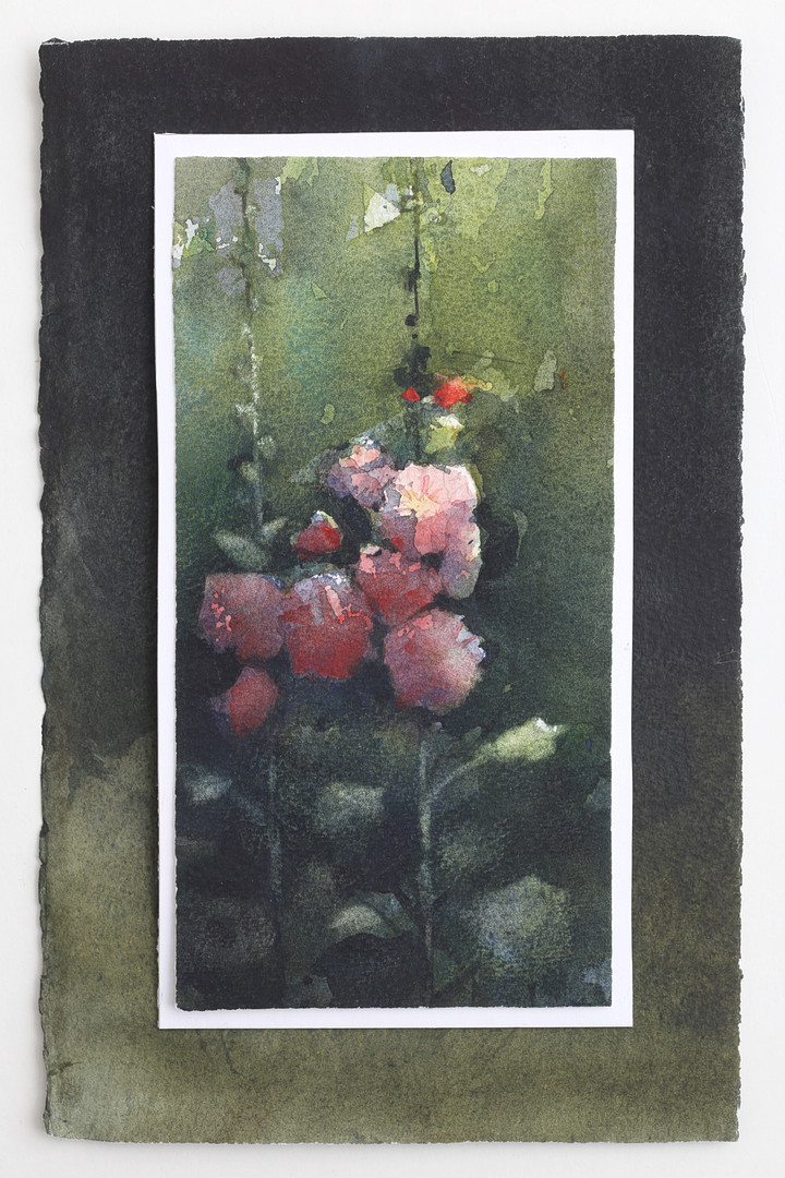 Blomstermotiv. Akvarell, osignerad, märkt à tergo.