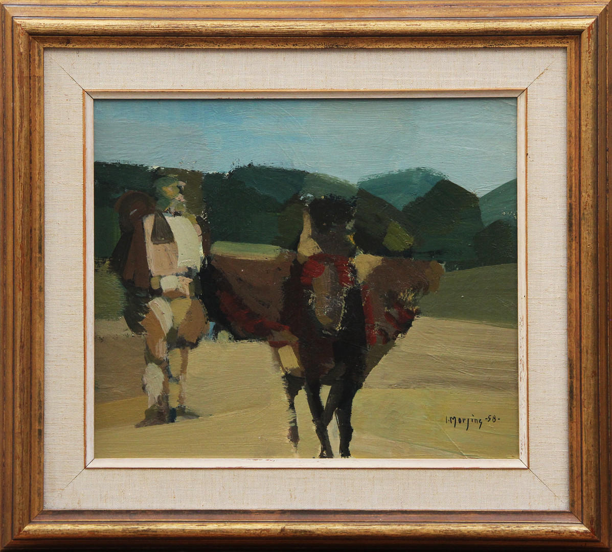 OLJA, på pannå, signerad, 1958.