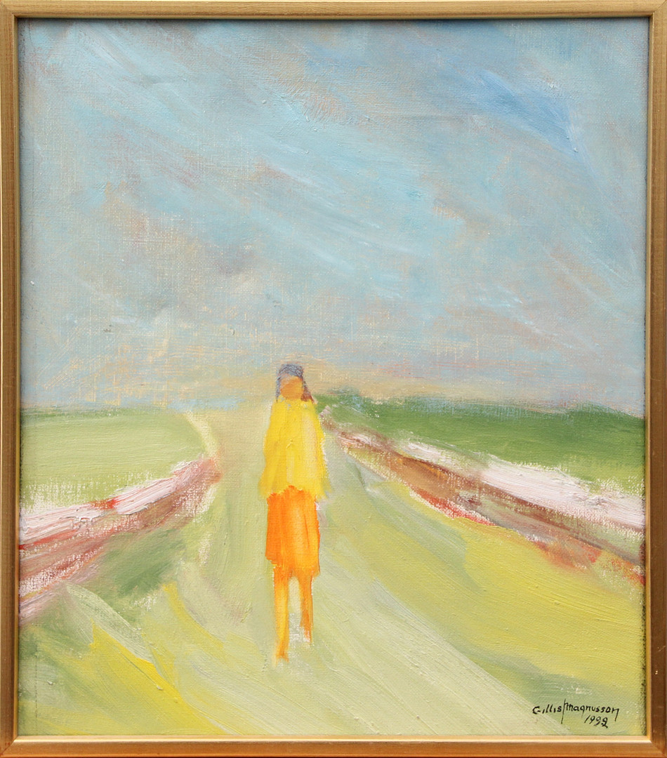 OLJA, på duk, signerad, 1992.