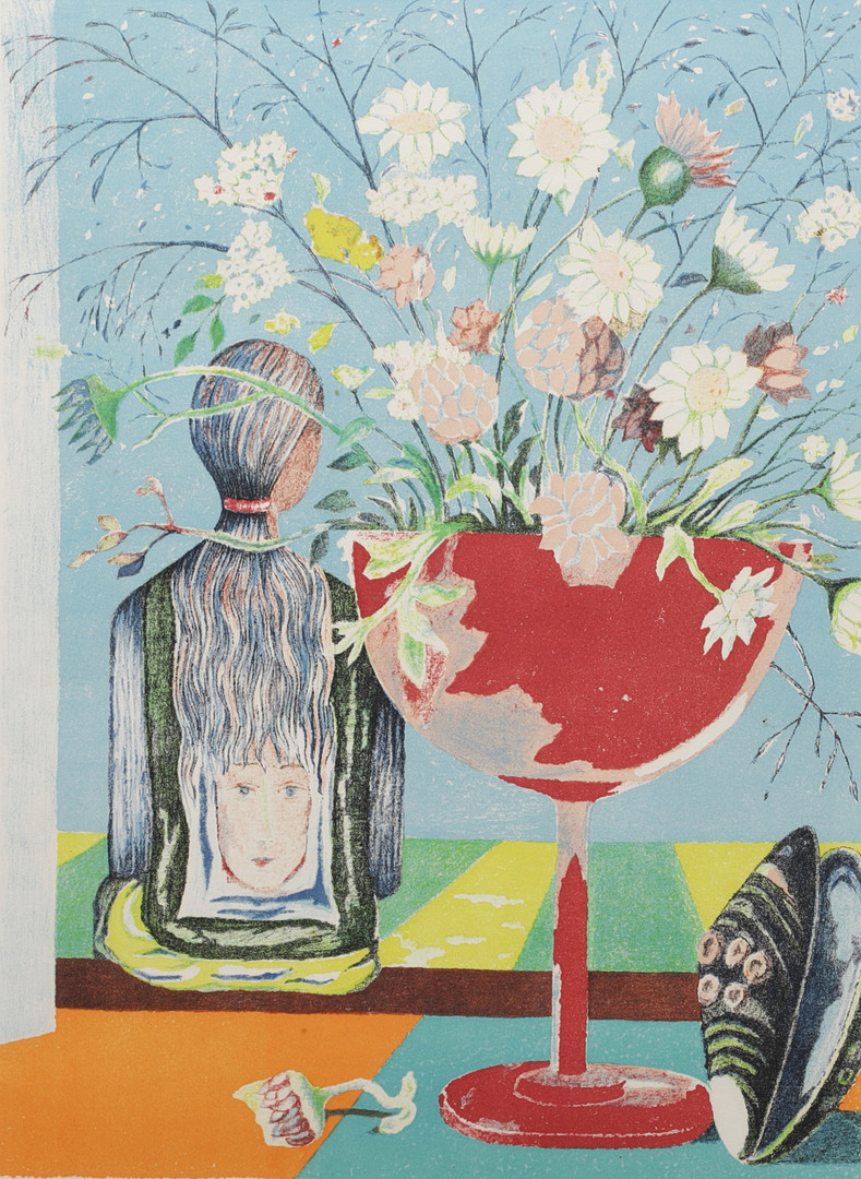 "Sommarbuketten", litografi, signerad, numrerad 121/350.