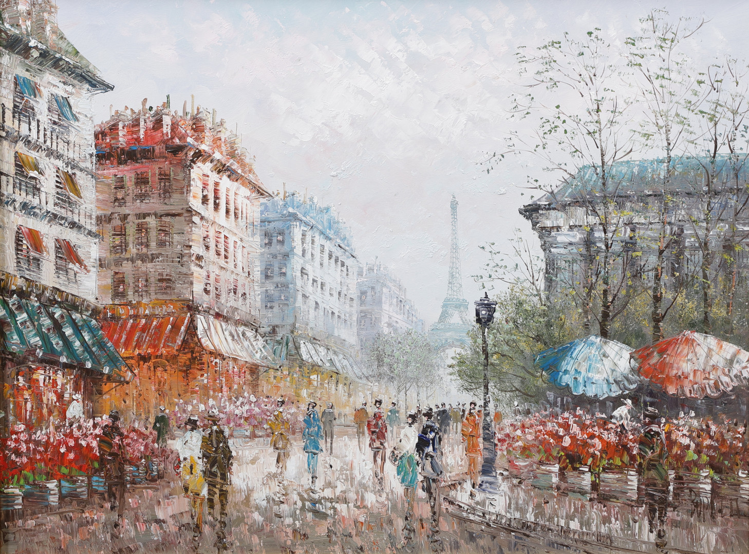 Paris, olja på duk, signerad.