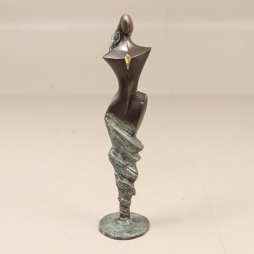 Skulptur, brons, signerad, numrerad 1/12, 2007.