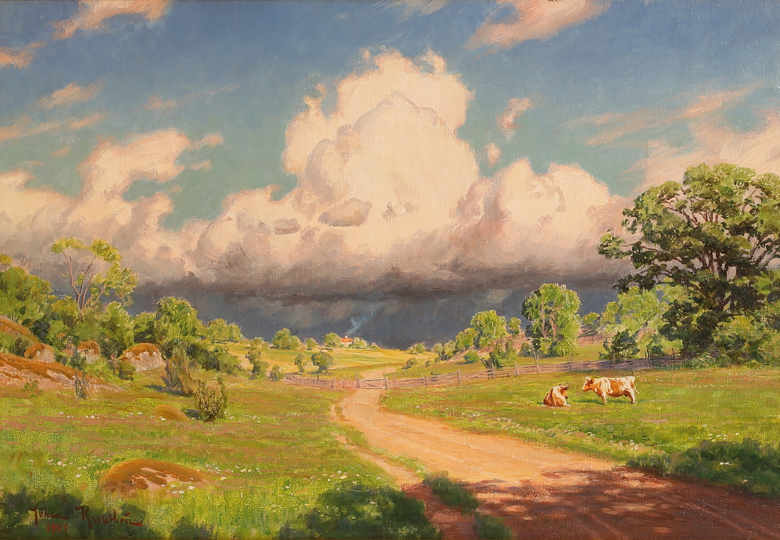 Olja på duk, signerad 1907.