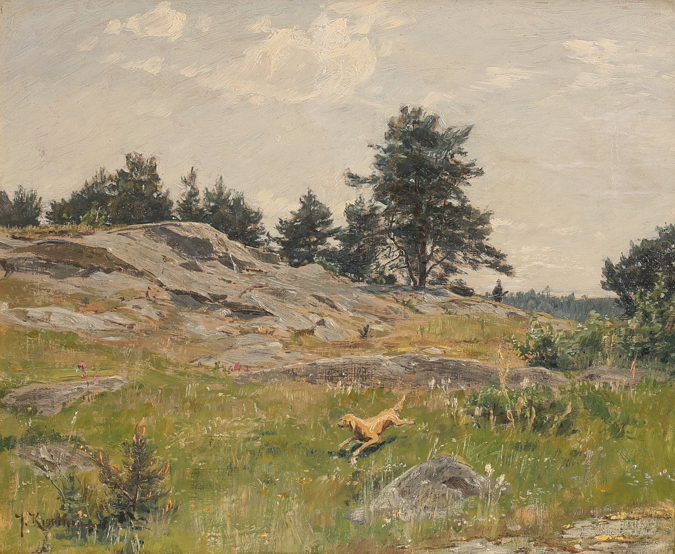 Olja på duk, signerad.