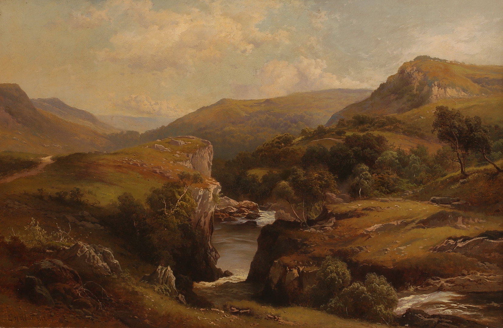 Olja på duk, 1800-tal.