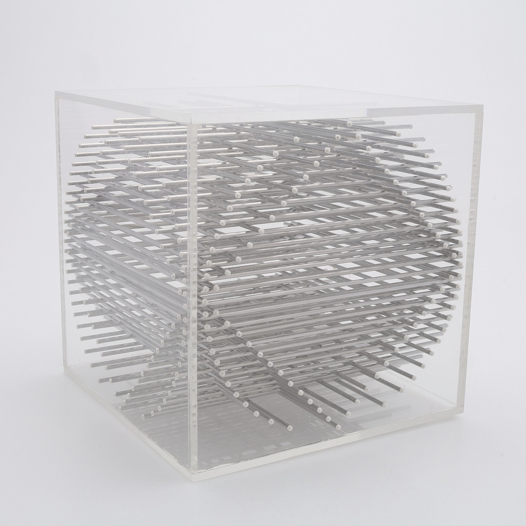 SKULPTUR, ALUMINIUM & PLEXIGLAS, SIGNERAD & DATERAD -68.