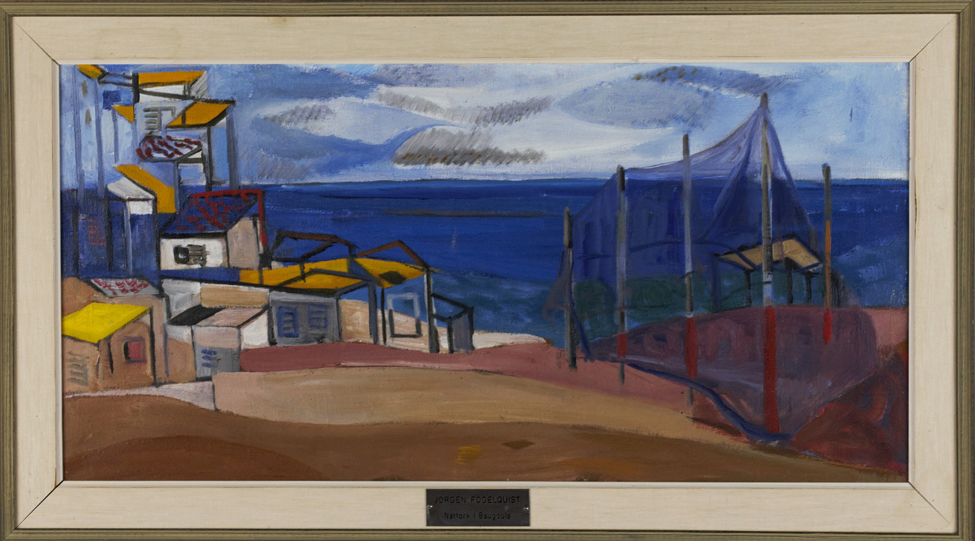 Olja på duk, "Nättork i Baugouls", 1900-tal.