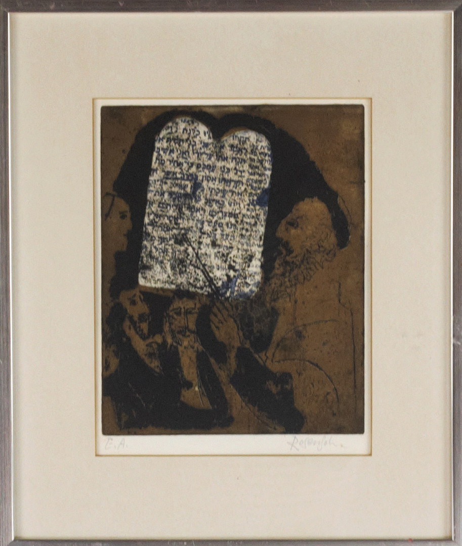 Litografi, E.A, bön, signerad.