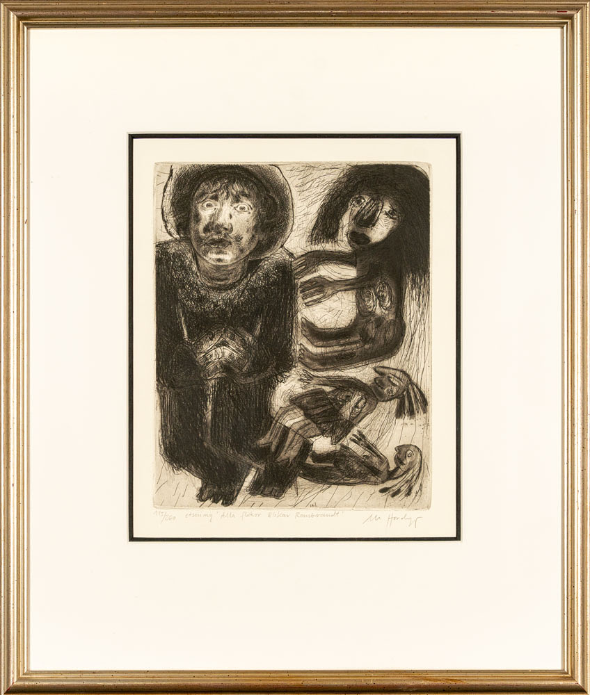 Etsning, "Alla flickor älskar Rembrandt".