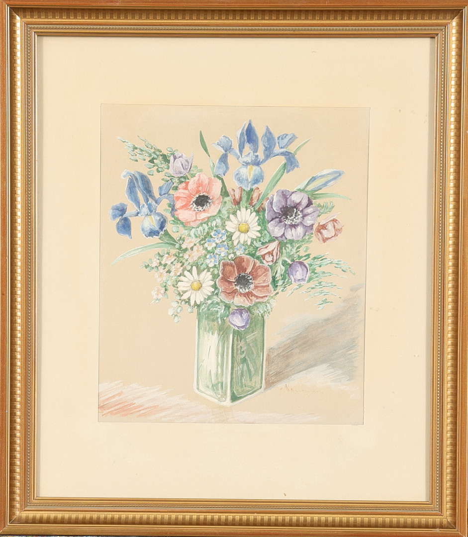 GOUACHE, Stilleben, signerad och daterad.
