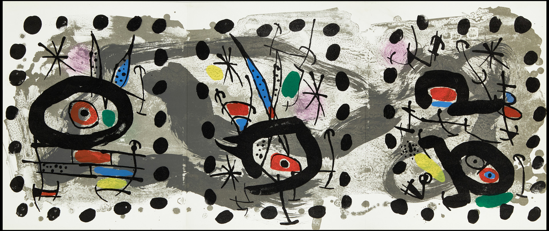 "Oiseau solaire, oiseau lunaire, étincelles. litografi, 1967, ur XXe Siecle nr 28.