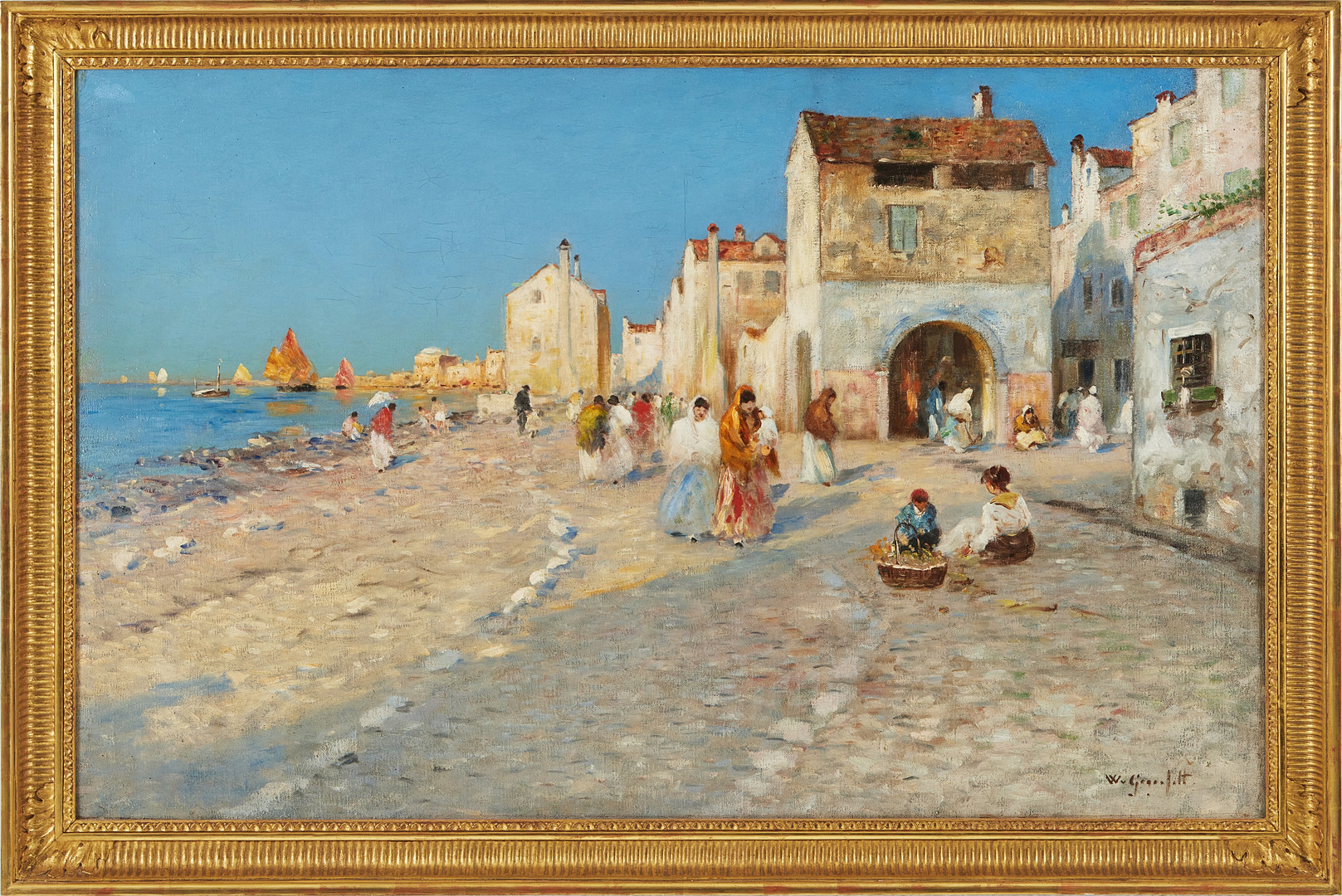 Venedig, olja på duk, signerad.