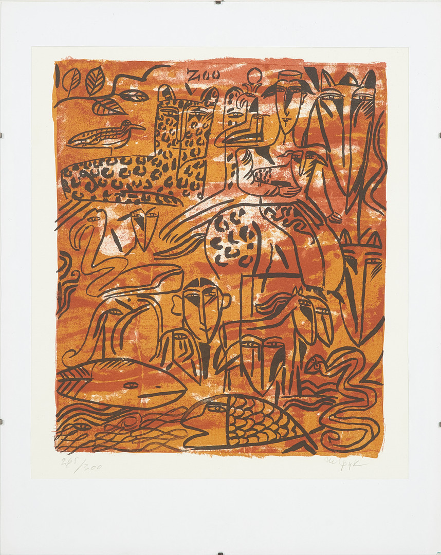 Zoo, litografi, signerad och numrerad 265/300.