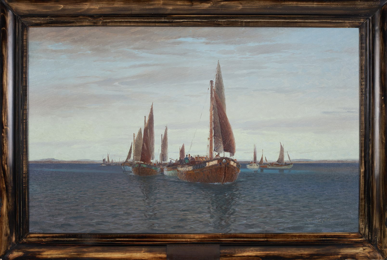 Marinmotiv, olja på duk, signerad.