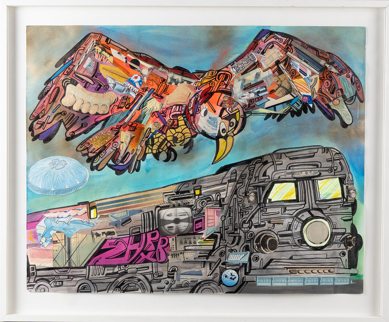 Collage/blandteknik, signerad.