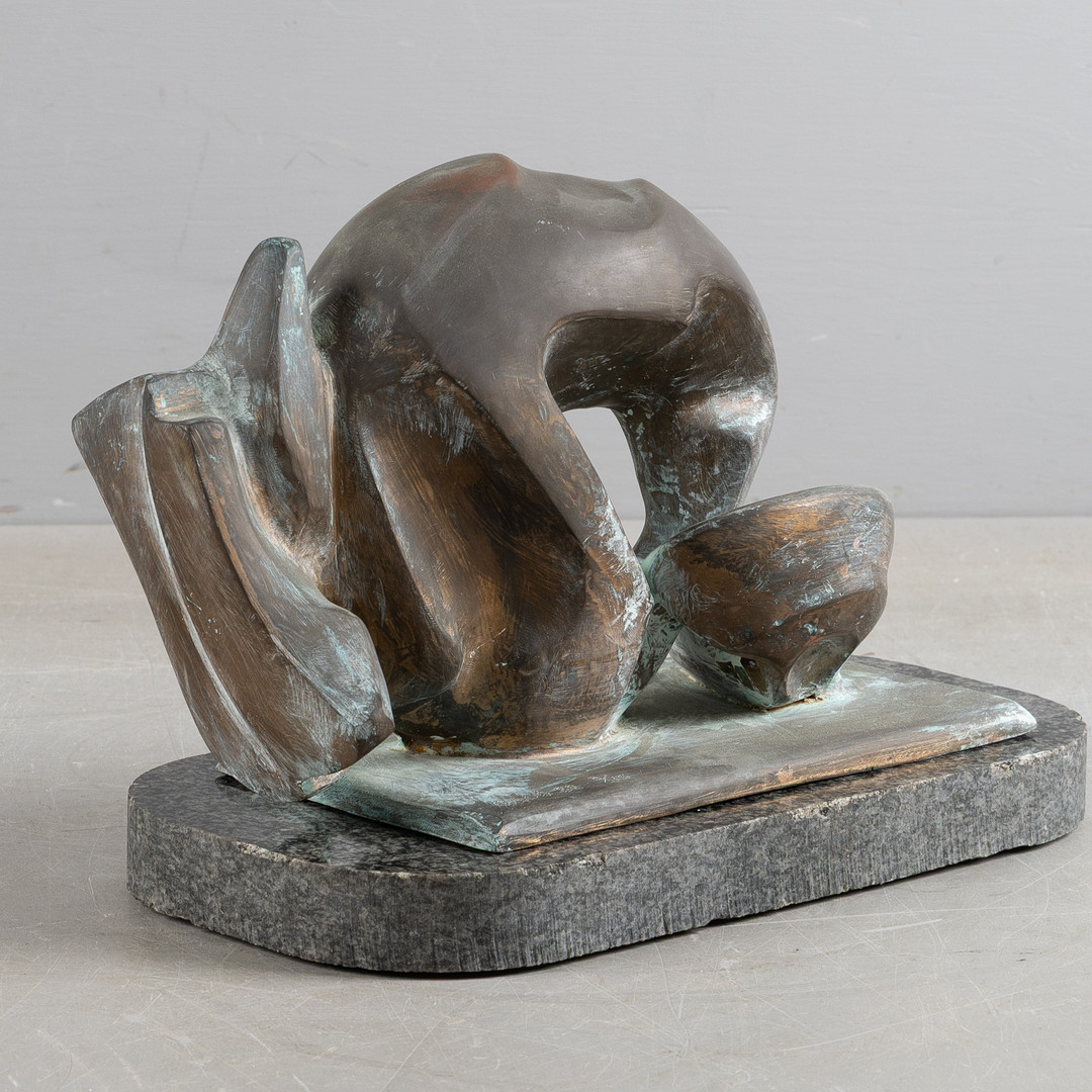 Skulptur, brons på marmorsockel-82.