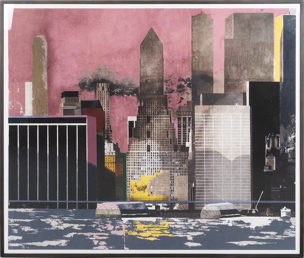 "Wall street", pigment print, handkolorerad.