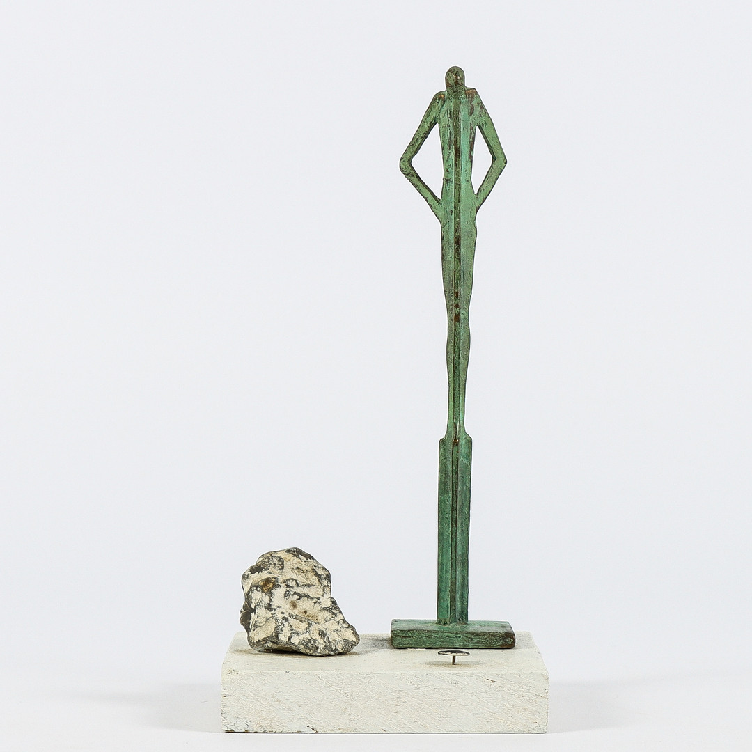 Skulptur, olika material, Väktare, signerad.
